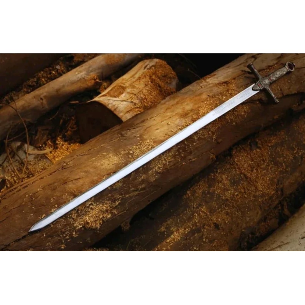 Fantasy Knight Sword 38 Inch Handcrafted Ornate Crossguard Blade Collector Display Blade 0