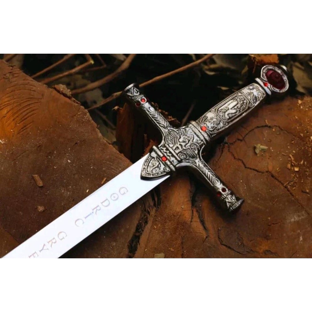 Fantasy Knight Sword 38 Inch Handcrafted Ornate Crossguard Blade Collector Display Blade 3