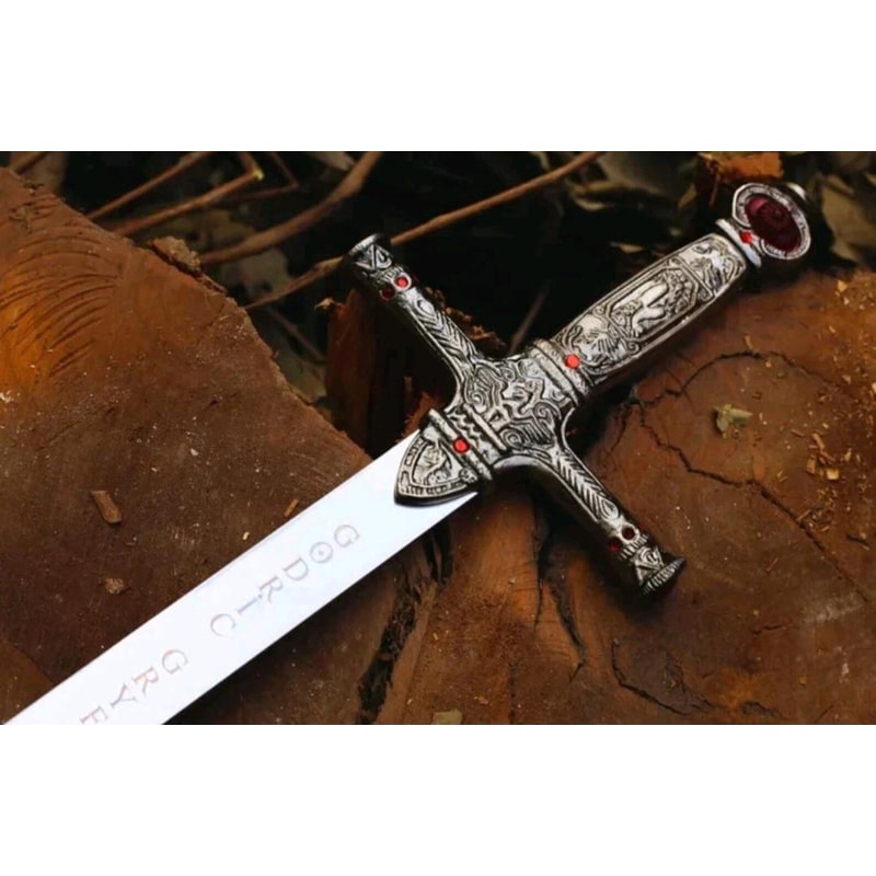 Fantasy Knight Sword 38 Inch Handcrafted Ornate Crossguard Blade Collector Display Blade 3