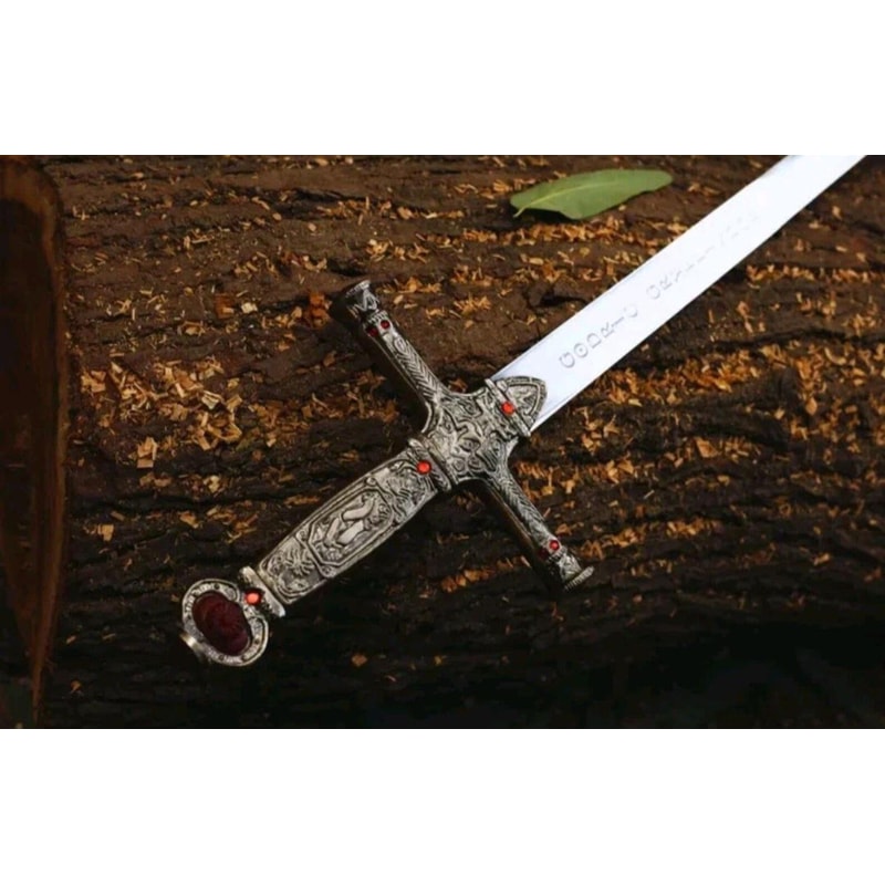 Fantasy Knight Sword 38 Inch Handcrafted Ornate Crossguard Blade Collector Display Blade 4