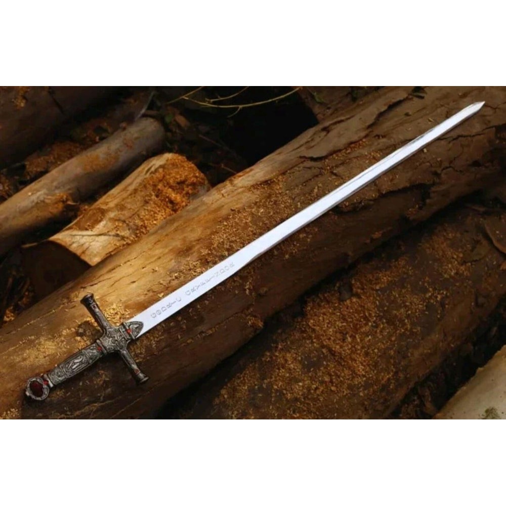 Fantasy Knight Sword 38 Inch Handcrafted Ornate Crossguard Blade Collector Display Blade 5
