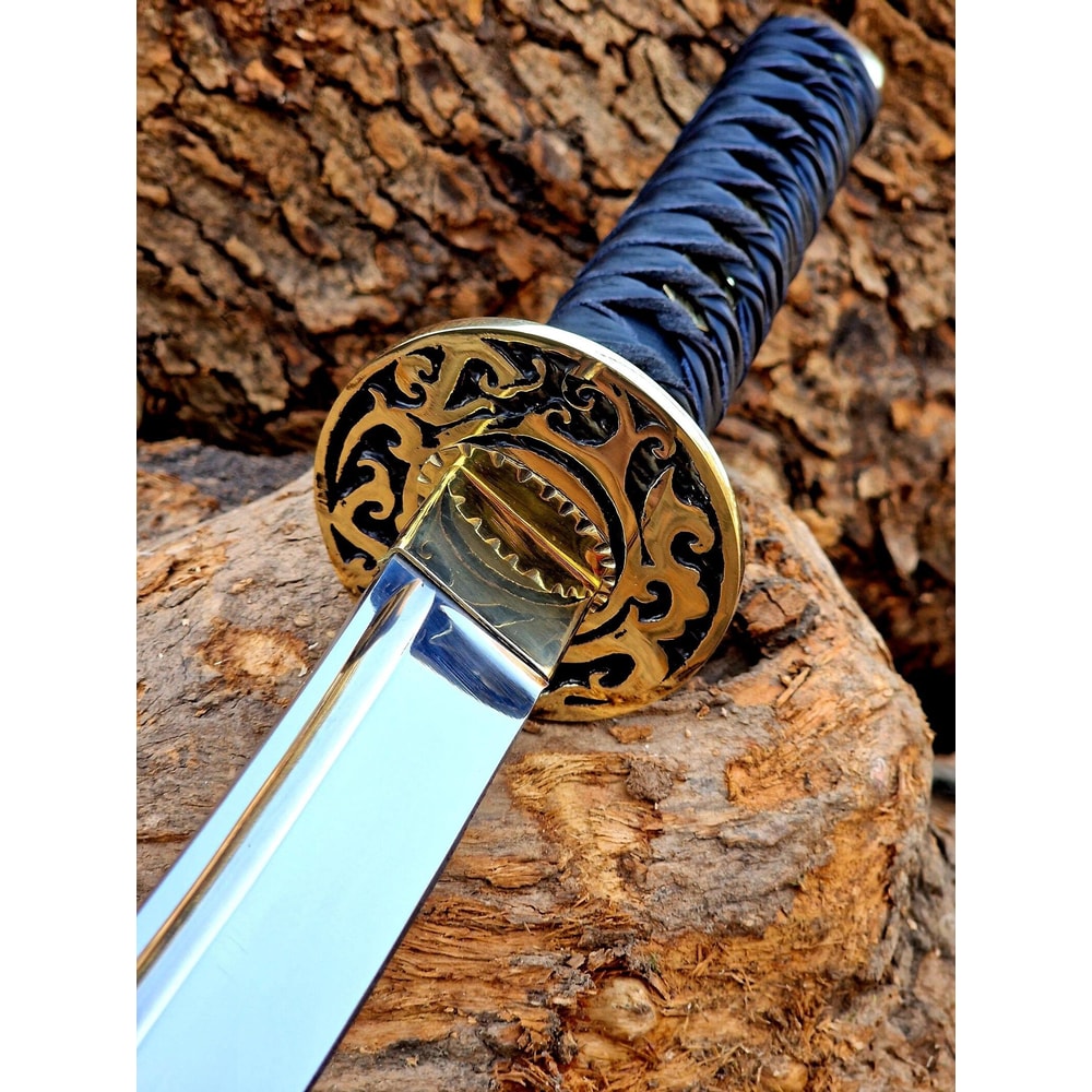 Handcrafted Samurai Katana Sword Full Tang Steel Blade Japanese Style Collector Decor 2