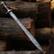 HandForged Damascus Steel Sword Custom Handmade Viking Style Full Tang Blade 0