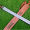 Roman Gladius Replica Handmade Damascus Steel With Leather Sheath Presentation Display 1