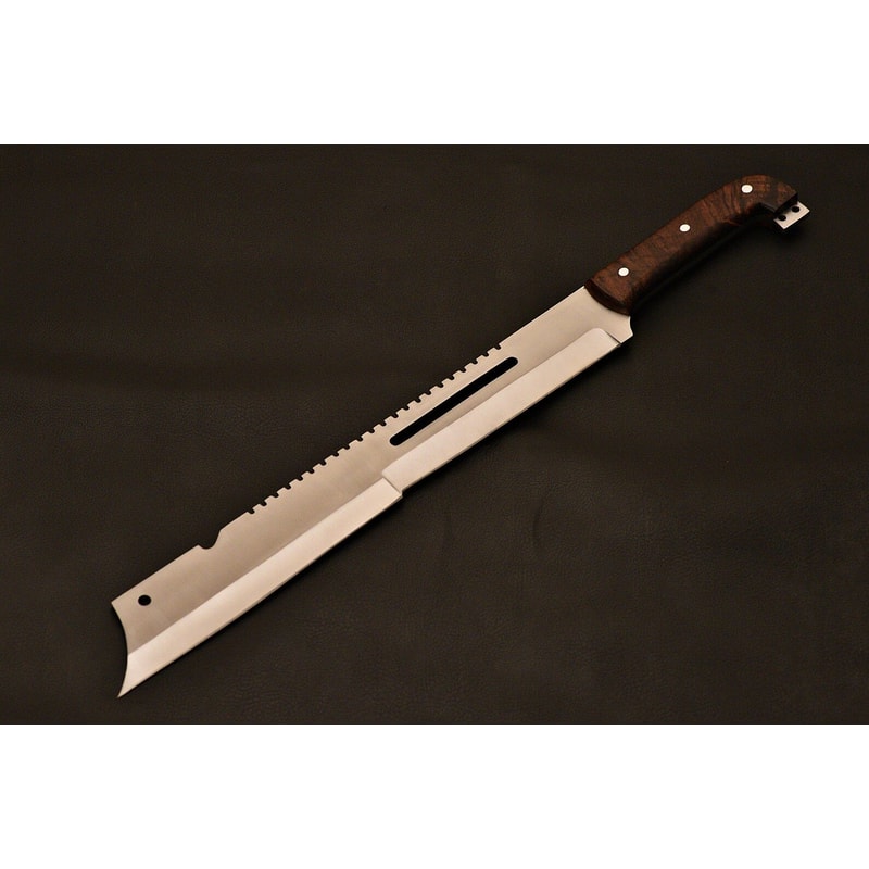Survivor 1095 Carbon Steel Fixed Blade Knife Rosewood Handle With Leather Sheath Carbon Steel Kni 0