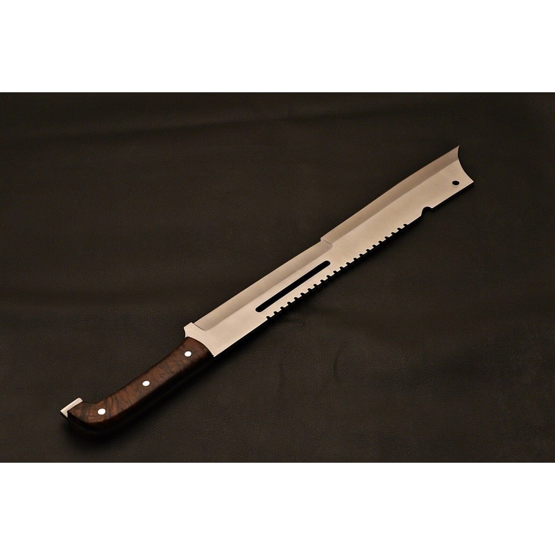 Survivor 1095 Carbon Steel Fixed Blade Knife Rosewood Handle With Leather Sheath Carbon Steel Kni 3