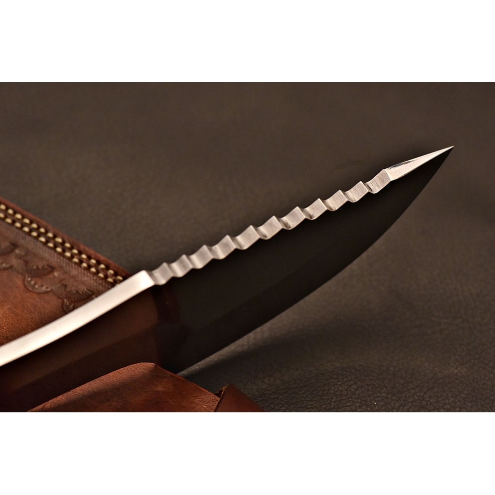 Handmade Tracker Knife 1095 High Carbon Steel Blade With Leather Sheath Practical Gift Buyers 3