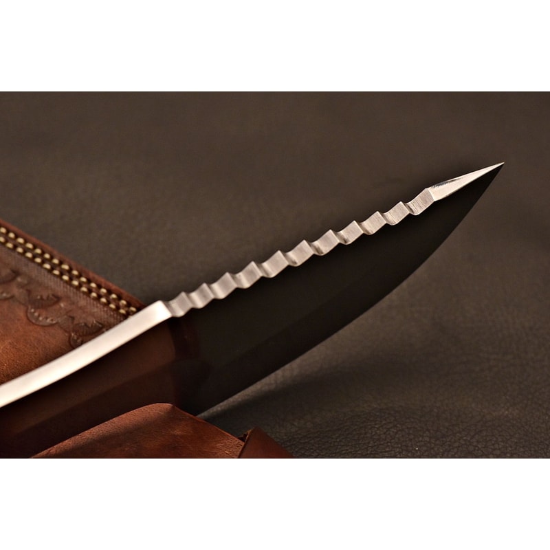Handmade Tracker Knife 1095 High Carbon Steel Blade With Leather Sheath Practical Gift Buyers 3