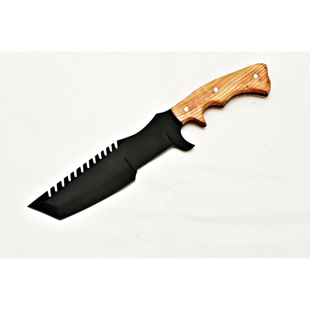1095 Steel Handmade Tracker Fixed Blade Knife With Leather Sheath Camping Hunting Bushcraft Outdoo 0