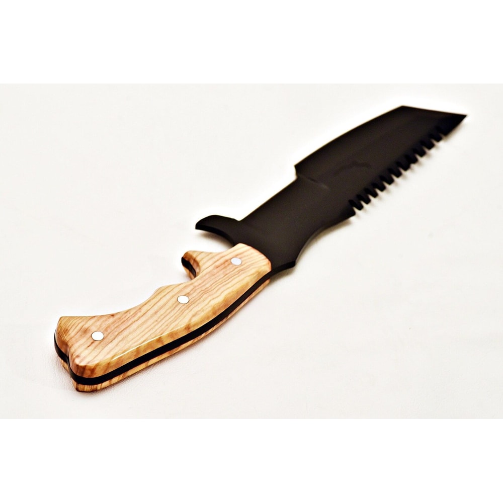 1095 Steel Handmade Tracker Fixed Blade Knife With Leather Sheath Camping Hunting Bushcraft Outdoo 3