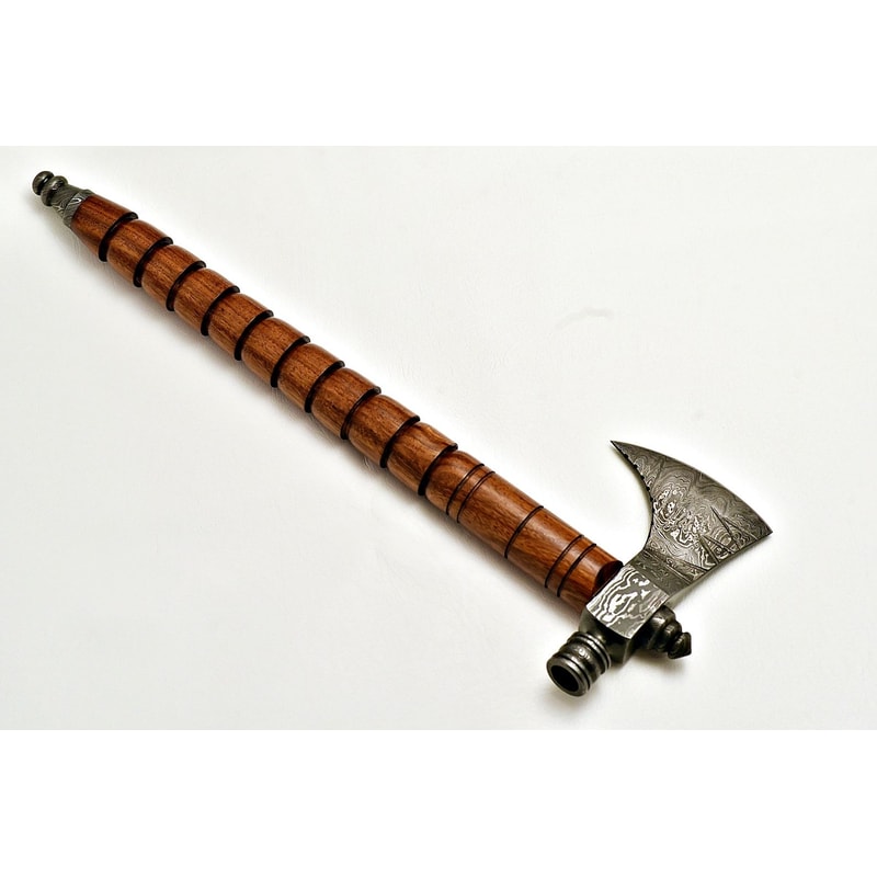 Custom Damascus Tomahawk Axe Rosewood Handle Father S Day Birthday Holiday Gift 2