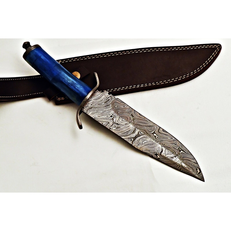 HandForged Damascus Knife Camel Bone Handle Fixed Blade Holiday Gifting 0