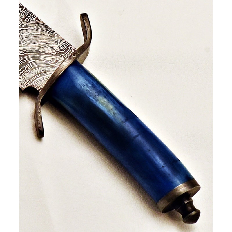 HandForged Damascus Knife Camel Bone Handle Fixed Blade Holiday Gifting 2