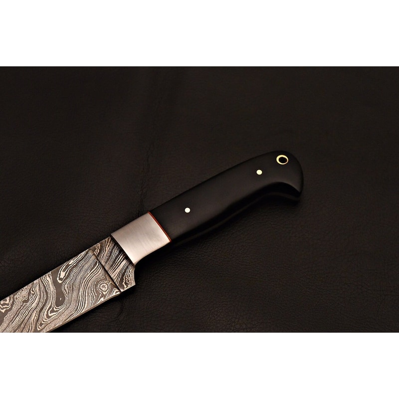 Handmade Damascus Chef Knife With Leather Sheath Premium Kitchen Gift 3