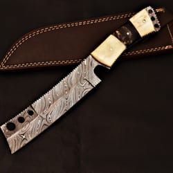 premium handmade damascus knife | outdoor hunting blade | birthday presents