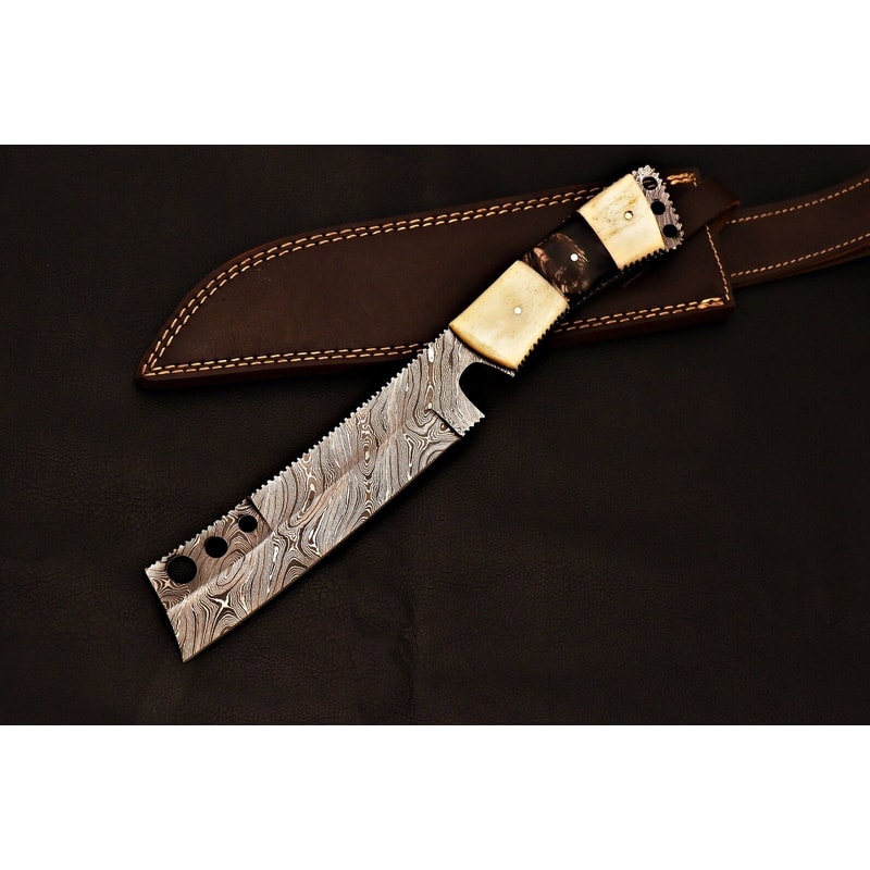 Premium Handmade Damascus Knife Outdoor Hunting Blade Birthday Presents 0