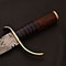 Damascus Steel Kukri HandForged Curved Survival Knife Birthday Gifts For Him 2