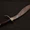 Damascus Steel Kukri HandForged Curved Survival Knife Birthday Gifts For Him 3