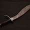 Damascus Steel Kukri HandForged Curved Survival Knife Birthday Gifts For Him 3
