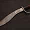 Damascus Steel Kukri HandForged Curved Survival Knife Birthday Gifts For Him 4