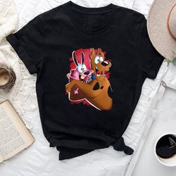 courage the cowardly dog and scooby doo t-shirt, courage the cowardly dog shirt, scooby doo shirt