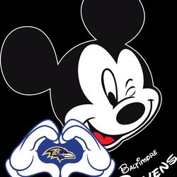 Mickey Loves Ravens Svg, Sport Svg, Baltimore Ravens, Ravens Football, Ravens Svg, Baltimore Svg, Digital download