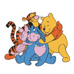 pooh and friends svg, winnie the pooh png, pooh svg, winnie the pooh clipart, cartoon svg, instant download