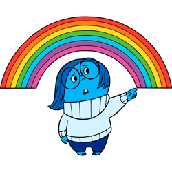 sadness with rainbow, inside out svg, inside out logo svg, fear svg, joy svg, anger logo, disney svg, digital download