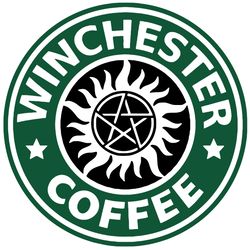 winchester coffee starbuck trending svg, supernatural svg, supernatural logo svg, winchester brothers svg, cut file