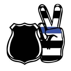 police badge peace svg, police svg, police thin blue line svg, blue lives matter, i've got your six svg, cut file