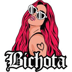 karol g red hair png, bichota karol g png, hand drawn karol g png, bichota svg, karol g tattoo svg, digital download-11