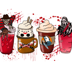 halloween coffee png - harry fall coffee png - villains latte - fall latte png - horror movie inspired coffee - png file