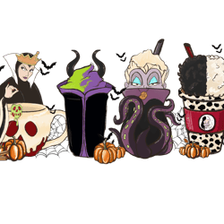 villains wicked coffee cups png - halloween coffee png - harry fall coffee png - villains latte - fall latte png - cut f