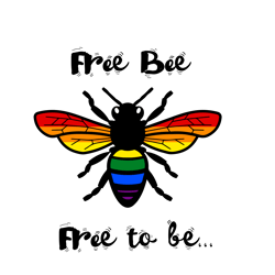 free bee svg, lgbtq svg, gay svg, pride svg, rainbow svg, gay pride shirt svg, gay festival outfit svg, digital download