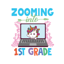 zooming into 1st grade svg, back to school svg, 1st day of 3rd grade svg, three grade svg, silhouette, digital download