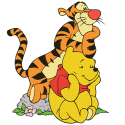 winnie the pooh and tigger christmas svg, pooh svg, winnie svg, christmas svg, merry christmas svg, digital download