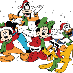 mickey mouse minnie mouse donald duck pluto, mickey mouse, heroes, vertebrate png, christmas png, digital download