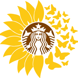 starbucks sunflower svg, starbucks svg, starbucks logo svg, sunflower starbucks logo svg, sunflower svg, cut file