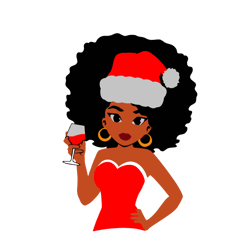 merry christmas png, black girl christmas png, black woman png, afro woman christmas png, digital download