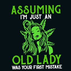 assuming im just an old lady was your first mistake svg, trending svg, old lady svg clipart, digital download