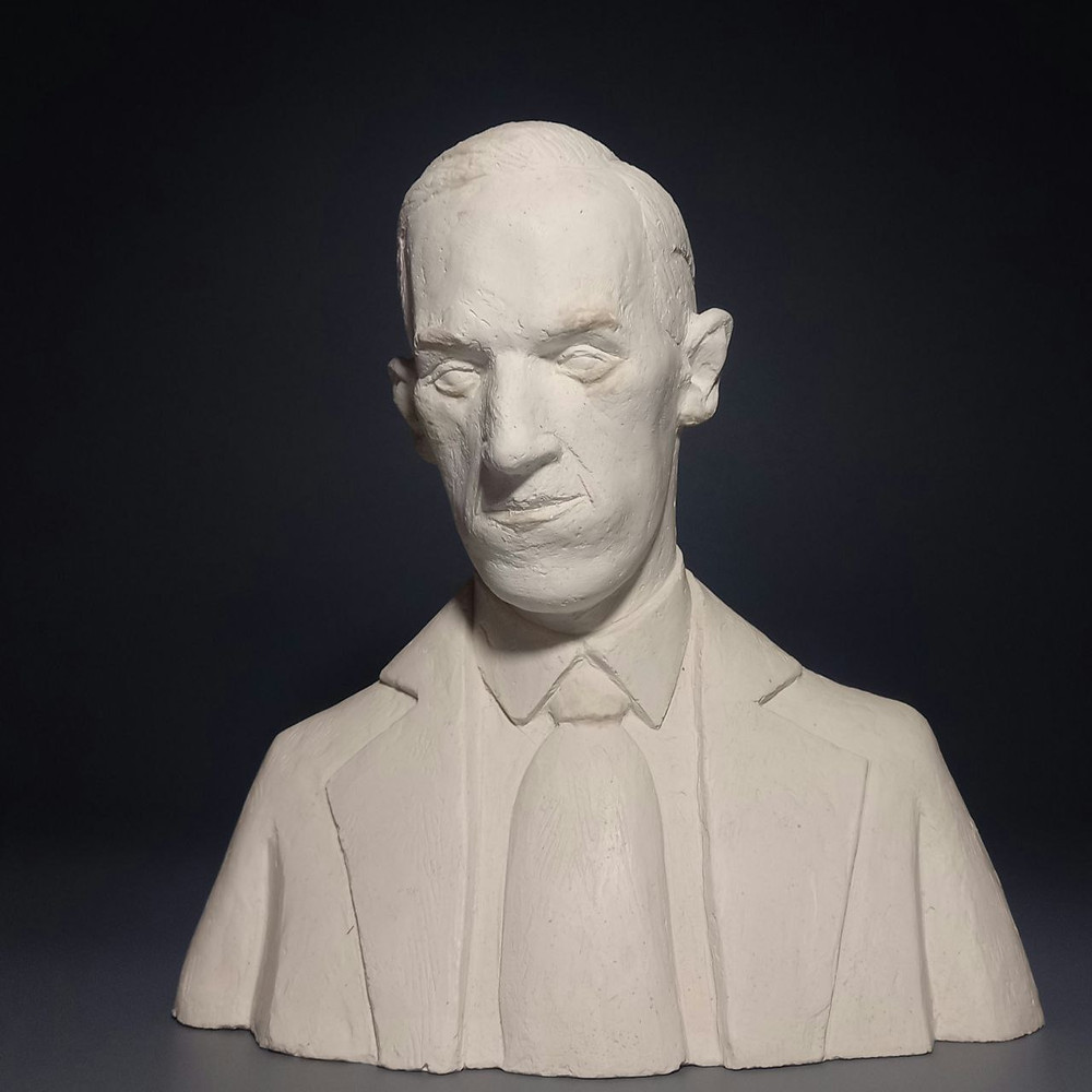 Howard Lovecraft Handcrafted Head Sculpture Interior Object 1