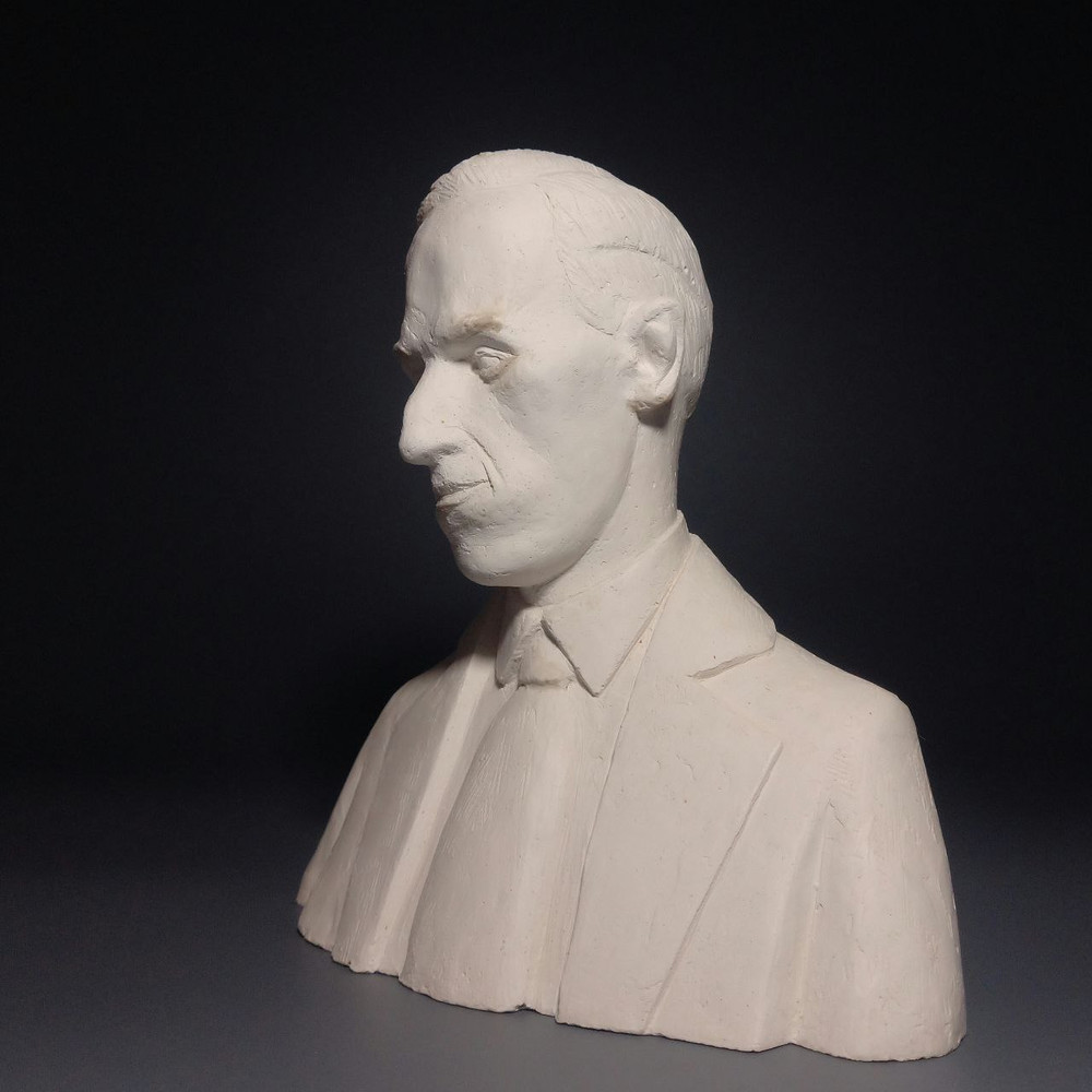 Howard Lovecraft Handcrafted Head Sculpture Interior Object 2