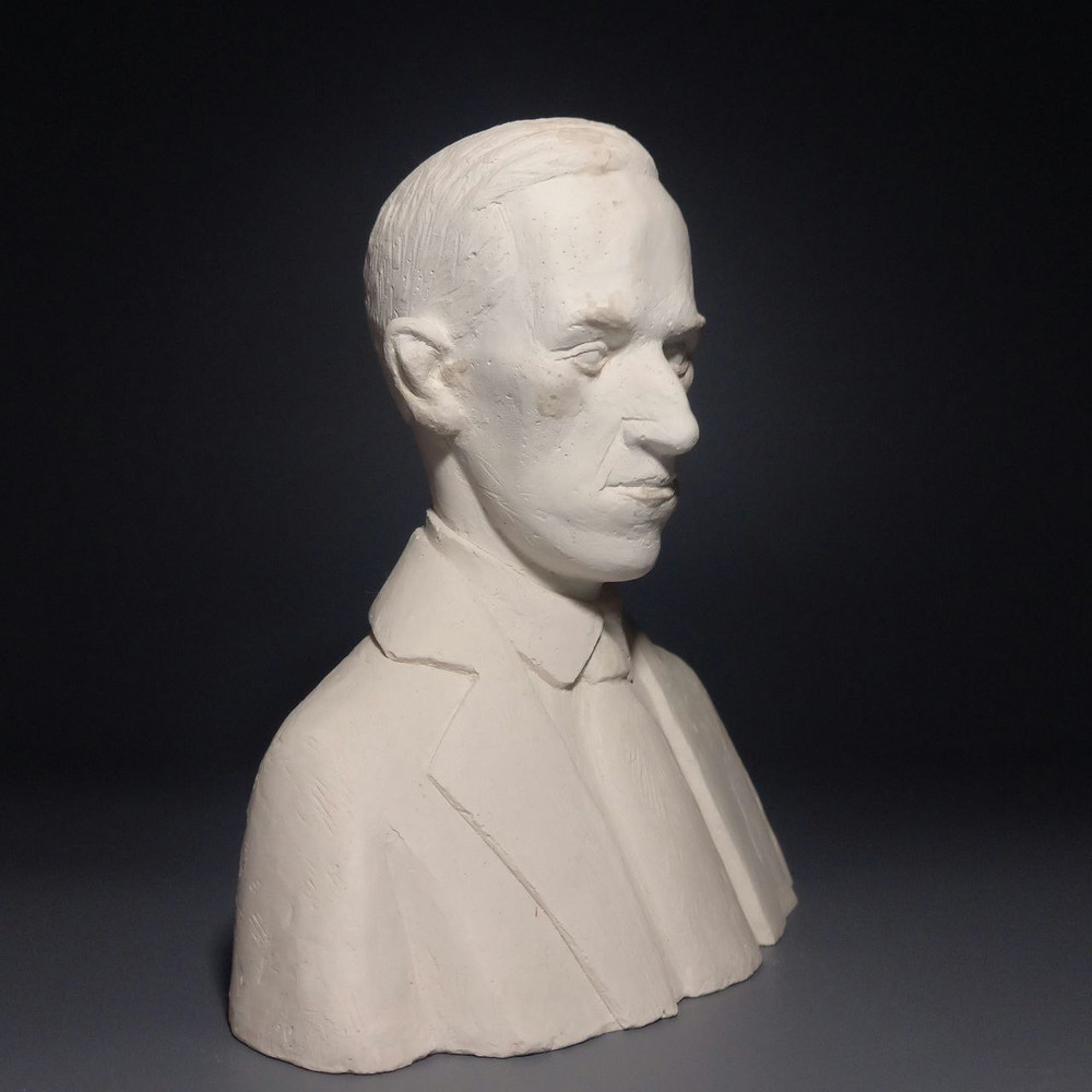 Howard Lovecraft Handcrafted Head Sculpture Interior Object 3