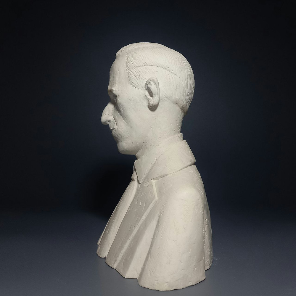 Howard Lovecraft Handcrafted Head Sculpture Interior Object 4