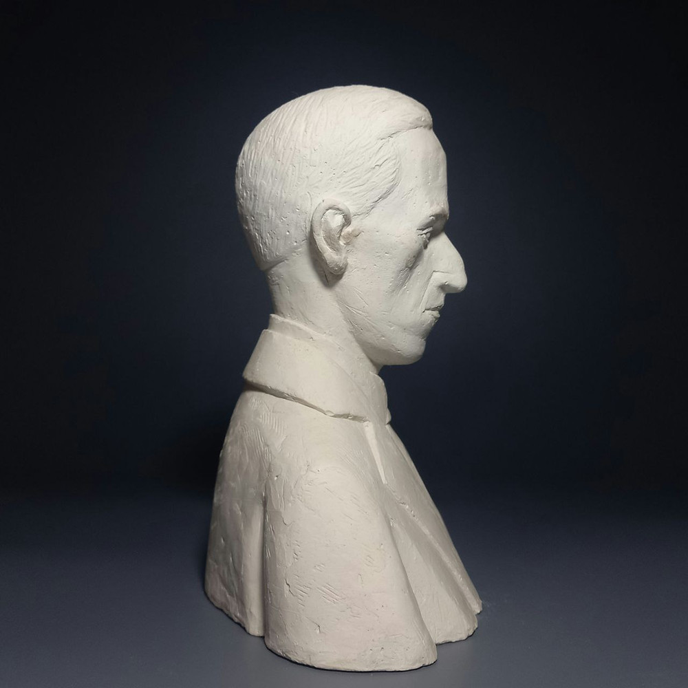 Howard Lovecraft Handcrafted Head Sculpture Interior Object 5