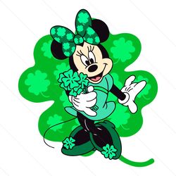 Minnie Shamrock St Patricks Day SVG File Digital