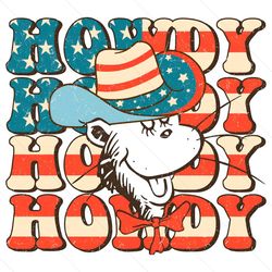 Howdy Cat In The Hat US Flag PNG File Digital