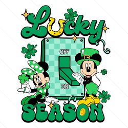 Mickey and Minnie Lucky Season PNG Digital Design