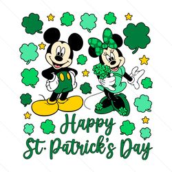 Mickey Minnie Happy St Patricks Day SVG Digital Design