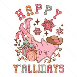 Happy Yallidays Western Christmas SVG File Digital